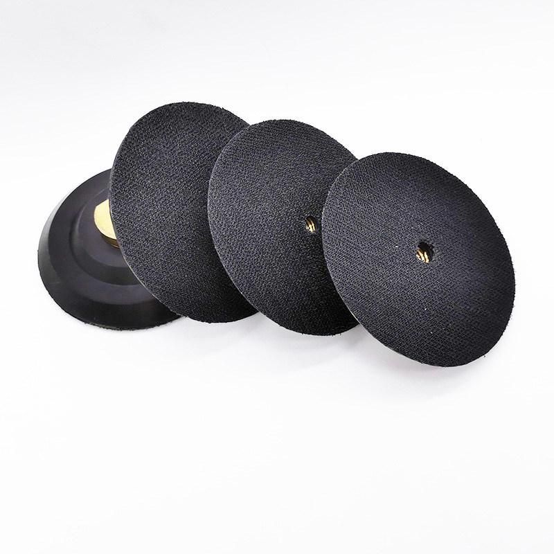 100mm 4 Inch Marble Granite Diamond Pads Backer Flexible and High Efficiency Rubber Backing Pads Manufacturer