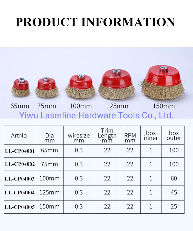 Wire Cup Brush for Removing Rust and Paint