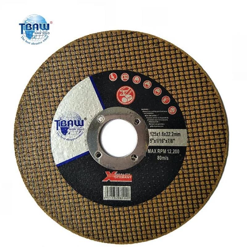 Tbaw China Manufacturing 5inch 125*1.0*22.2mm High Quality Abrasive Cutting Discs for Inox MPa Accept OEM Large Size