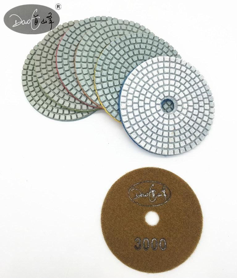 Daofeng 5inch 125mm Stone Polishing Pads for Granite Marble Quartz