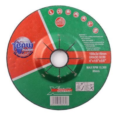 Factory Hot Sale Abrasive 4&quot; Inch Depress Center Cutting Disc Wheel