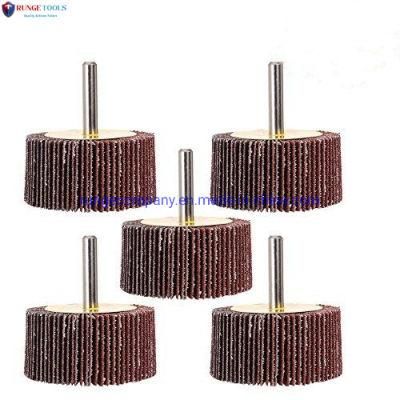 2X1X1/4inch Aluminum Oxide Flap Wheels for Remove Rust Weld Burr Stainless Steel Metal Power Tools