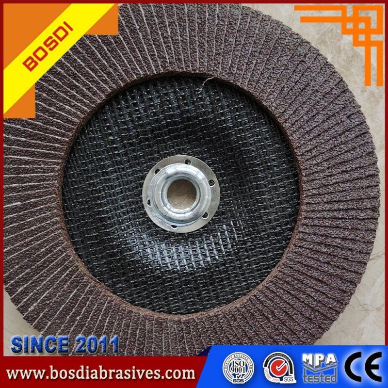4.5" Aluminum Oxide Flap Disc with Arbor for Grinding Stainless Steel and Metal