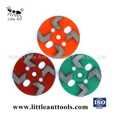 4&quot;/100mm Grinding Plate with 4 Arrow Segments Diamond Tool for Concrete