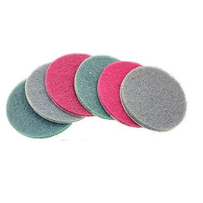 Hot Sell 5 Inch Red Velcro Round Scrubber Scuffing Scouring Pads