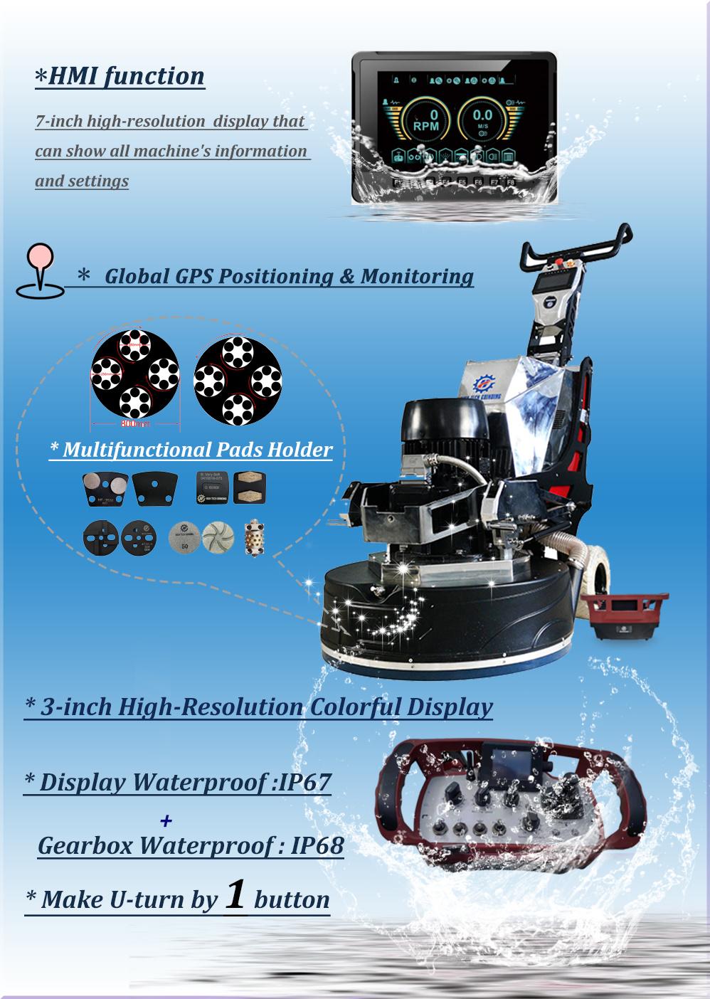 Robert Remote Control Floor Polisher Machine Automatic Walking Without Manual Propulsion Floor Grinder