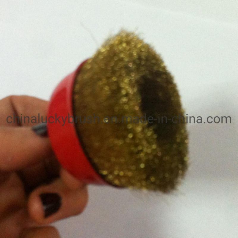 3" Brass Coated Steel Wire Cup Brush (YY-301)
