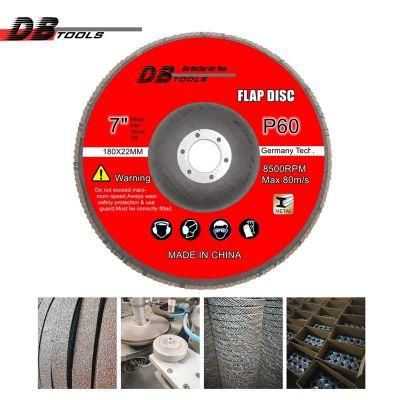 7&quot; 180mm Grinding Wheel Sanding Disc 7/8 Inch Arbor Alumina Oxide for Metal Derusting P60