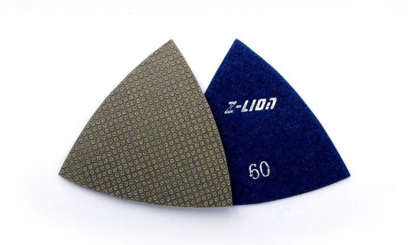 Zlion High Quality Concrete and Stone Corner Triangle Electroplated Diamond Pad