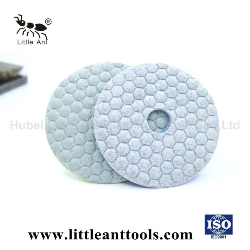 100mm White Hexagon Dry Polishing Pad