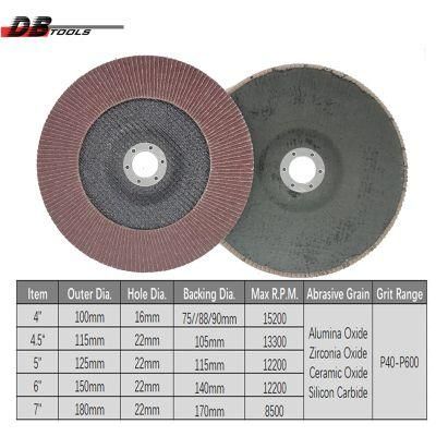 7&quot; 180mm Flap Wheel Flap Disc 22mm Premium Aluminum Oxide for for Metal Grinding