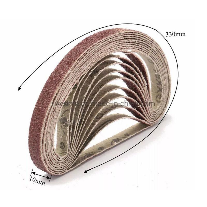 10*330mm Aluminum Oxide Abrasive Sanding Belt Roll Sanding Cloth Belt for Glass Polishing