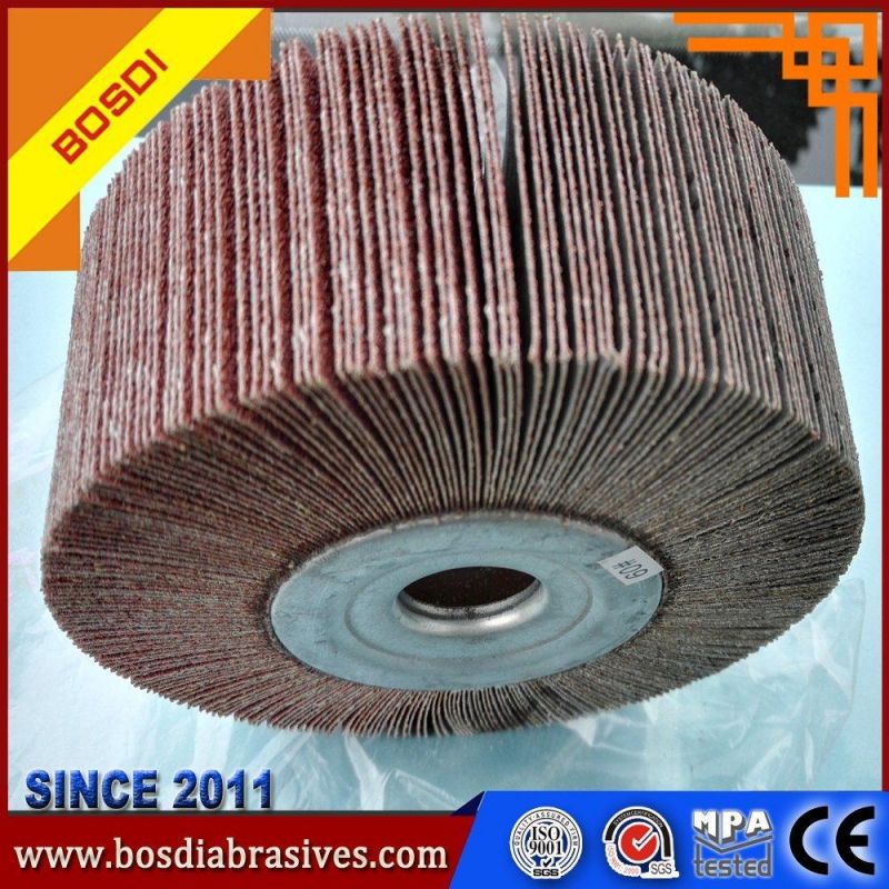 14"X2"X2" Unmounted Flap Wheel Grinding Magnesium and Titanium Alloy and Stainless Steel, Abrasive Flap Wheel Without Shank
