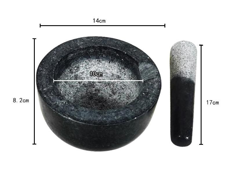 Customized 14X8cm Stone Mortar and Pestle Manufacturer From China