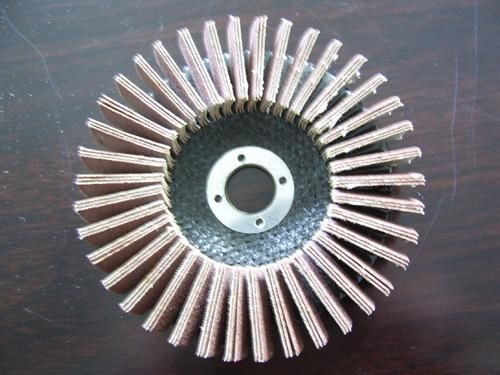 4 Inch Upright Flap Wheel with Plastic/Fiberglass Backing, T27 Flap Wheel, Sanling911 Sanding Paper