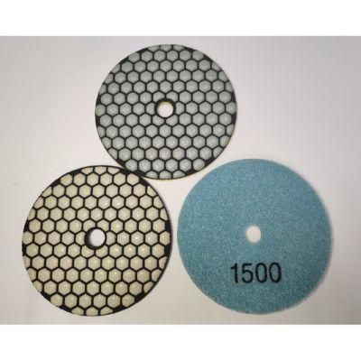Qifeng Manufacturer Power Tool Factory Direct Sale 7 Steps 125mm Abrasive Diamond Dry Polishing Pads for Granite&Marble