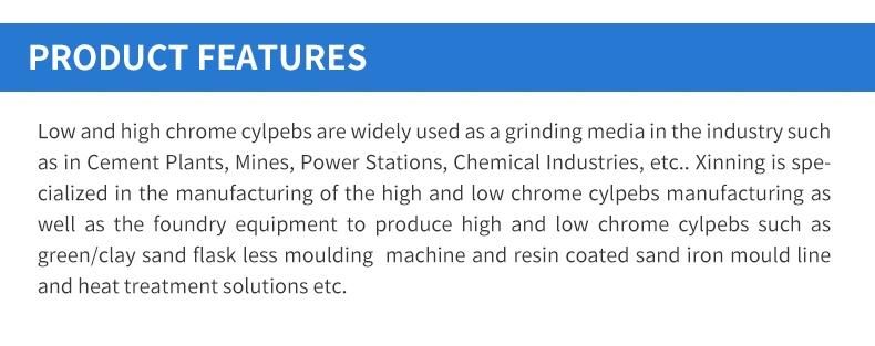 Low Chrome Alloy Casting Grinding Cylpebs