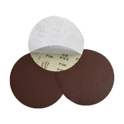 Best Quality 125mm Aluminum Oxide Red Adhesive Sandpaper Sanding Sheet