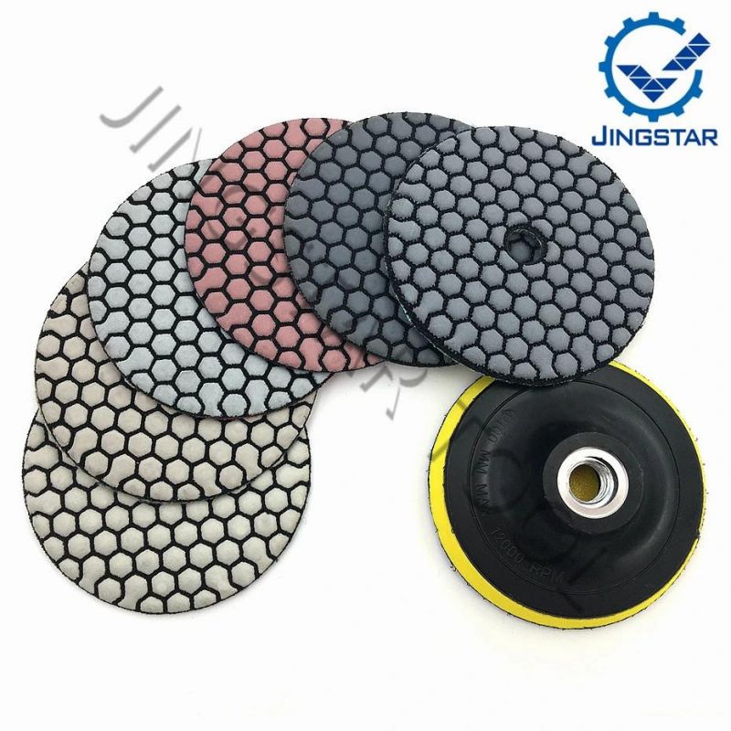 100mm Dry Polishing Pad 4 Inch Sharp Type Diamond for Granite Marble Sanding Disc Free Shipping 6 PCS