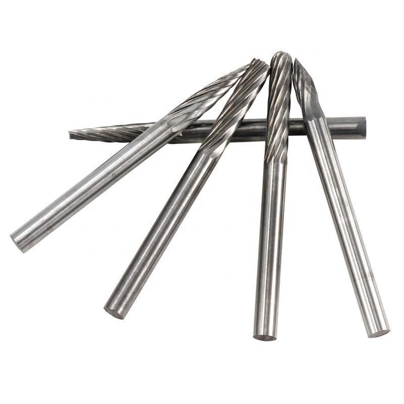 8PCS 6mm 1/4" Shank Die Grinder Bit Tool Double Cut Solid Woodworking Premium Tungsten Steel Carbide Rotary Burr Set