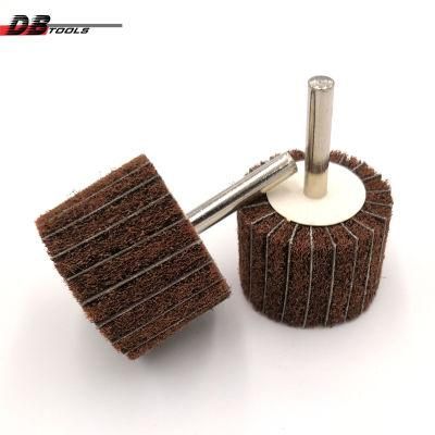 25mm Shaft Wheel Interleaved Wheel with Emery Cloth for Metal Stainless Steel Mop Wheel