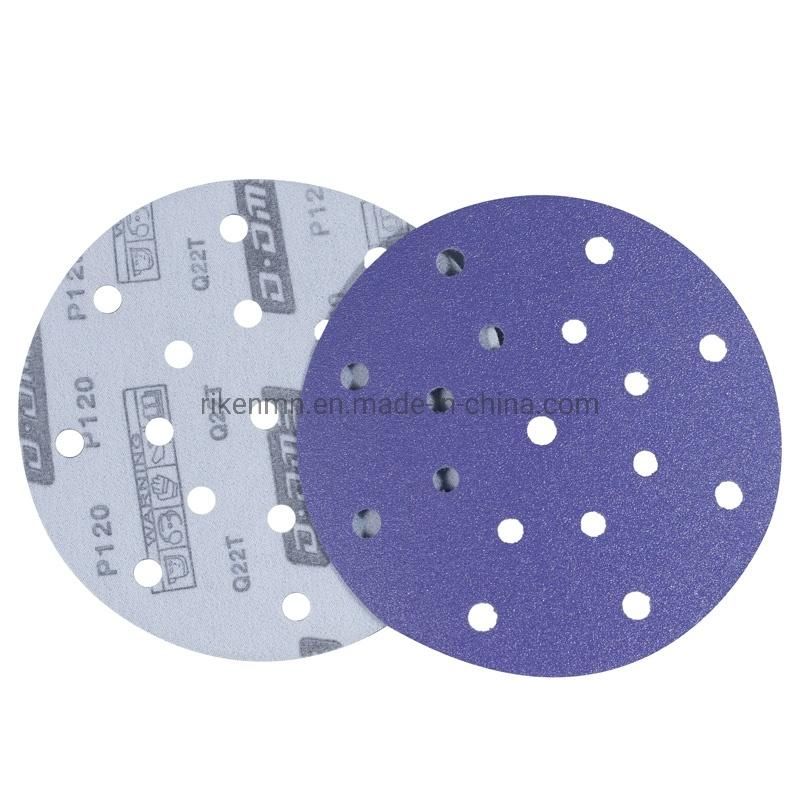 Wholesale 6" Self Adhesive Abrasive Paper Purple Ceramic Sandpaper Abrasive Sanding Disc 150mm for Dry Wall