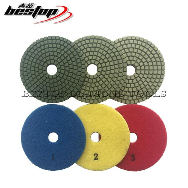 3 Step Granite Wet Abrasive Pad for Stone Polishing