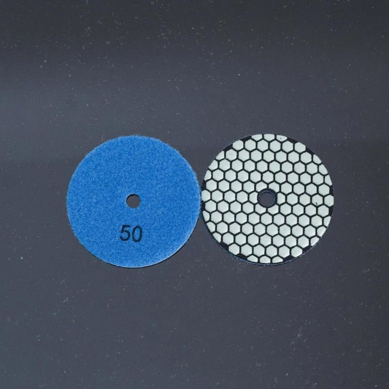 7 Steps 5 Inch Abrasive Tools Diamond Resin Dry Polishing Pad for Granite/Marble