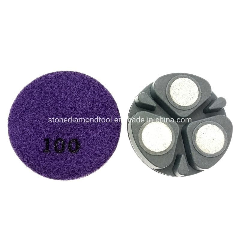 3" 76mm 3 Dots Transitional Concrete Polishing Ceramic Bond Pads