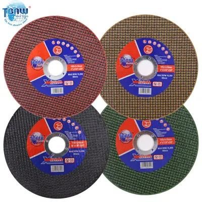 105X1.0X16mm Green Color Resinoid Single/Double Net Alumina Corundum Abrasive Cut off Blade Cutting Disk Cutting Wheel