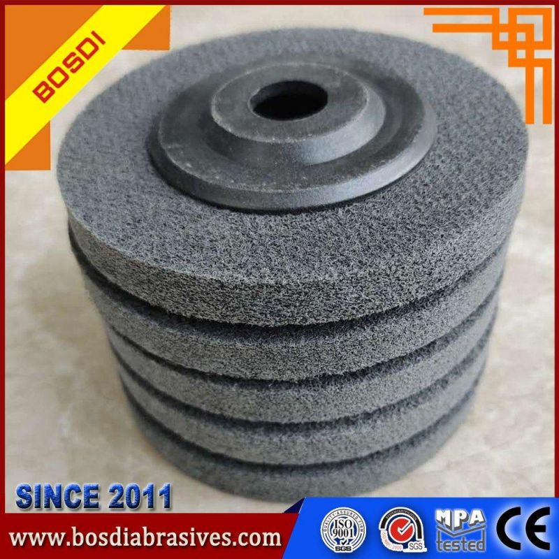 BOSDI Nonwoven Abrasive Disc Polishing Disc Burring Disc, Buffing Disc, Red Nylon Wheel