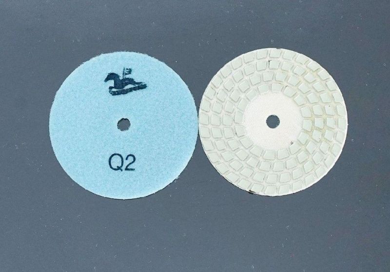 Qifeng 4 Steps Diamond Dry Resin Polishing Pads for Nature Stones