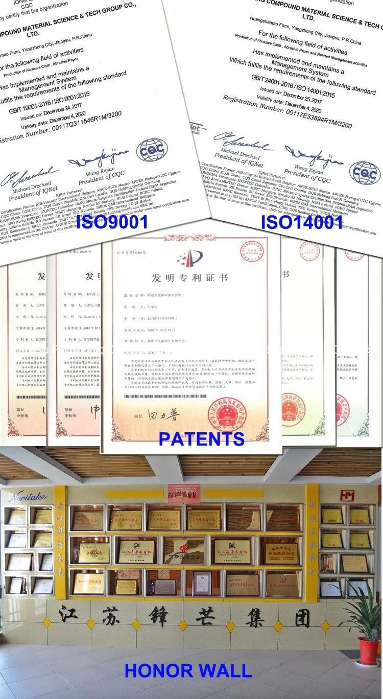 Ceramic Grain Y-Wt Polyester Abrasive Cloth Roll for Stainless Steel P812