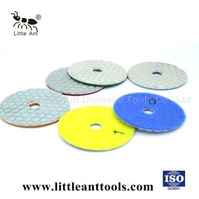 4&quot;/100mm Hexagon Diamond Pressed Dry Polishing Pad Diamond Tools Grinding Disk for Stone