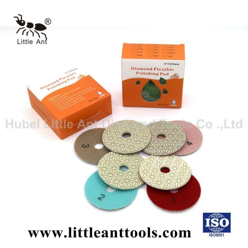 4" 3 Steps Flexable Polishing Pads for Hand Machine Wet Use