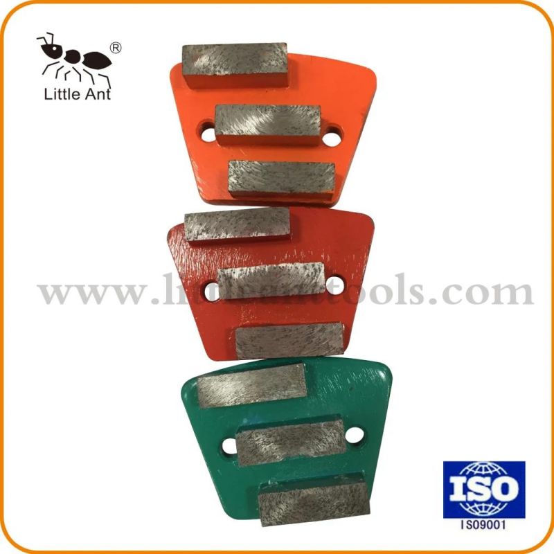 Trapezoid Grinding Plate Metal Polishing Pad 3 Segment Grinding Wheel Diamond Tools