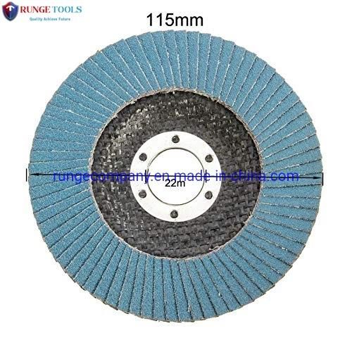 5" Inch Electric Tools Parts Zirconia 40grit Abrasive Grinding Wheels Flap Disc for Stainless Steel