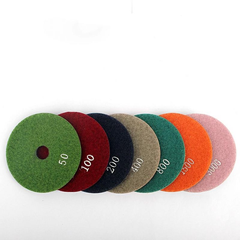 Factory Wet Resin Polishing Diamond Pad for Granite Marble 2" 3" 4" 5" 6"