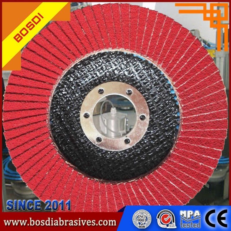 4inch Flap Abrasive Flap Disc Grinding for Metal, Steel, Stainless Steel, Sharp Tpye and Popular Sale, Sanling/Deerfos/Vsm/Riken Cloth to Do, Flap Wheel