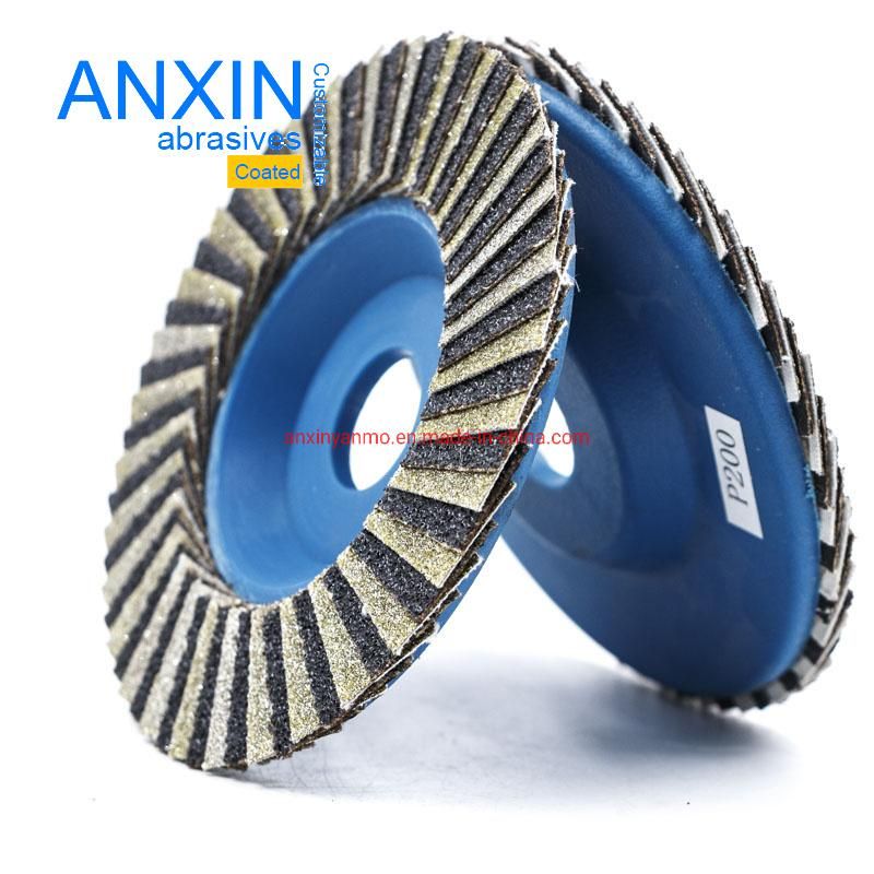 Diamond Flap Disc Interleaved with Silicon Carbide Cloth