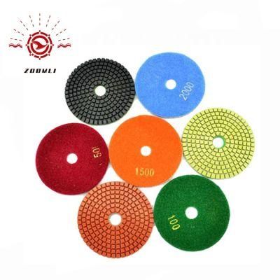 125 mm Abrasive Tools Wet Polishing Pad for Granite and Marble