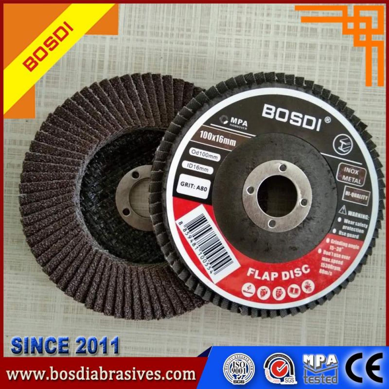 Ceramic,Zirconia, Aluminum Oxideflap Disc,115X22mm,Bosdi Brand Calcine Aluminium Oxide Flap Disc Brown,Red and Blue,Grinding Metal,Inox,Stainless Steel,Iron Ect