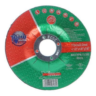 4 1/2 Inch 3.0mm Cutting Wheel and Disco Abrasivo De 115 mm for Metal China Fabrica Disco De Corte