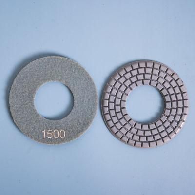 Qifeng Power Tool Flexible Diamond Resin Bond 125mm 7 Steps Big Hole Wet Flexible Polishing Pad