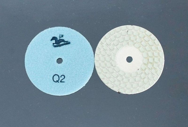 Qifeng 4 Steps Diamond Resin Bond Dry Polishing Pads for Granite and Marble