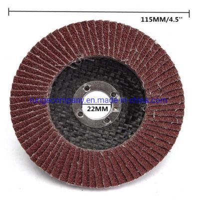 4.5&quot; Industrial Power Electric Tools Parts Aluminium Oxide Abrasive Stainless Steel Grinding Flap Disc Wheels for Metal Wood