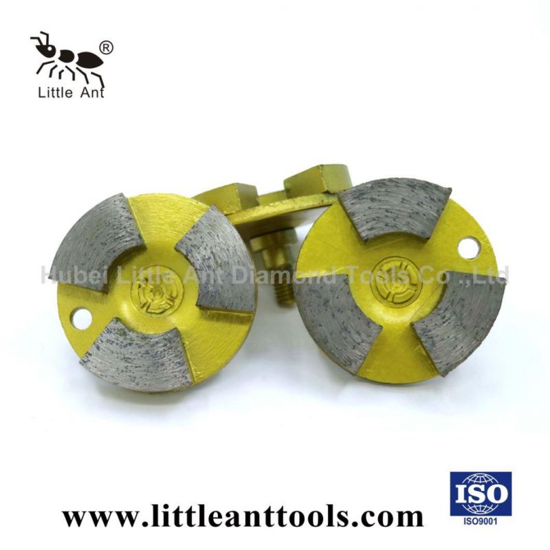 3 Segments Concrete Floor Diamond Grinding Polishing Plate