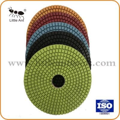 6&prime;&prime; Diamond Wet Resin Flexible Polishing Pad for Stone Concrete