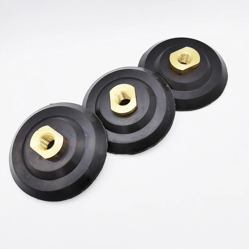 Thread Diamond Polishing Pads 4 Inch M14 Backer Pad Rubber Backer Angle Grinder Adapter Flexible Rubber Holder