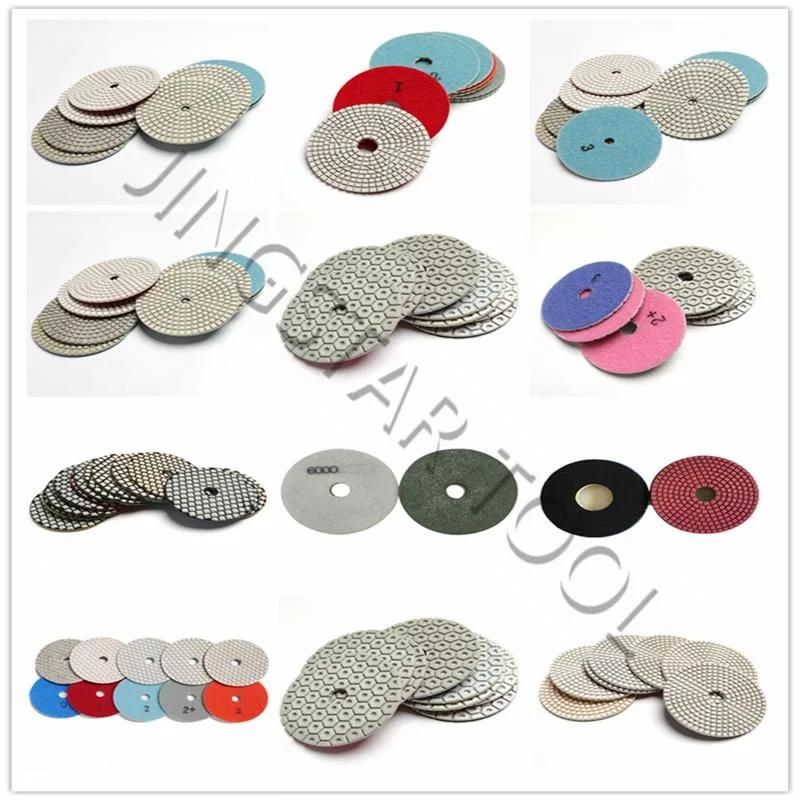 100mm Diamond Dry Polishing Pads Flexible Grinding Disc Marble Dry Diamond Polishing Pad for Granite Marble Stone